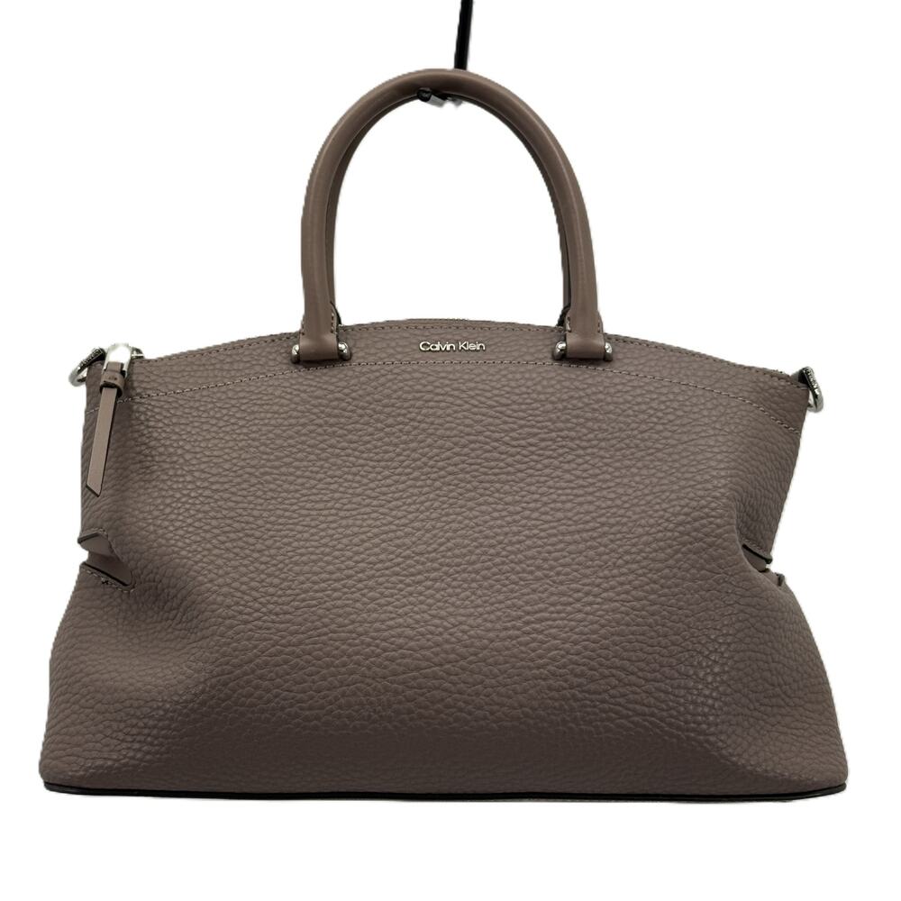 Calvin Klein Taupe Multi-Pocket Double Handle w/ Adjustable Shoulder Strap Purse
